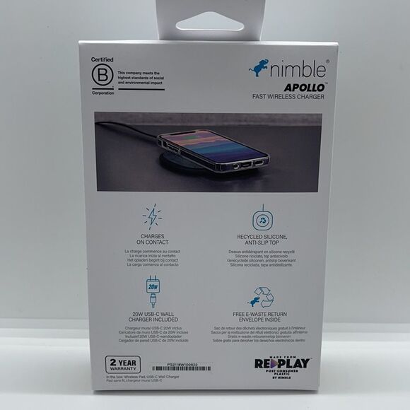 NIB Nimble Apollo Fast Wireless Charger 15W - Picture 7 of 8
